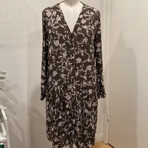 Garnet Hill Dropwaist Button up Dress